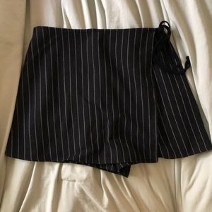 Pinstripe black skort.